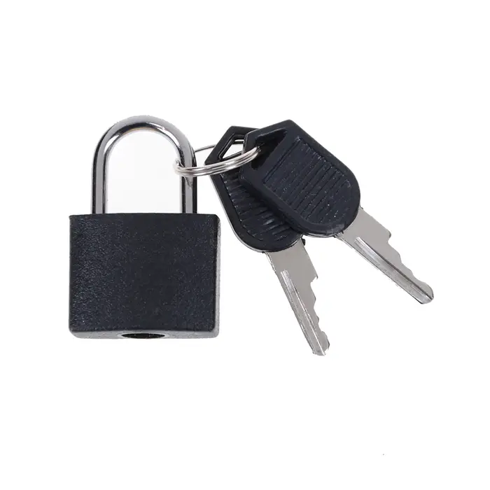 Nouveau 6 couleurs petit Mini cadenas en acier solide voyage petite valise serrure antivol avec 2 clés