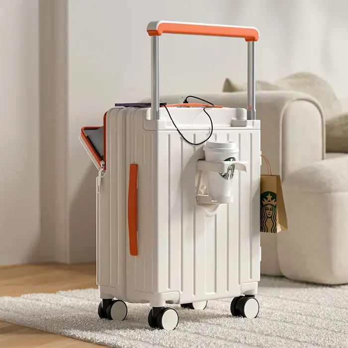 KO-KU bagage à roulettes large 28 ''valise de grande taille ouverture avant boîtier de chariot 20'' 