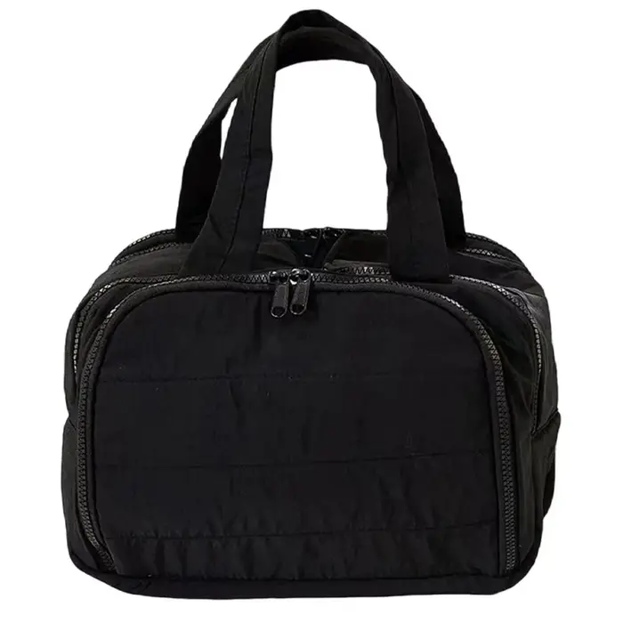 Sac à main cosmétique Design multi-poches, Double face ouvert, poignée confortable, trousse de toile