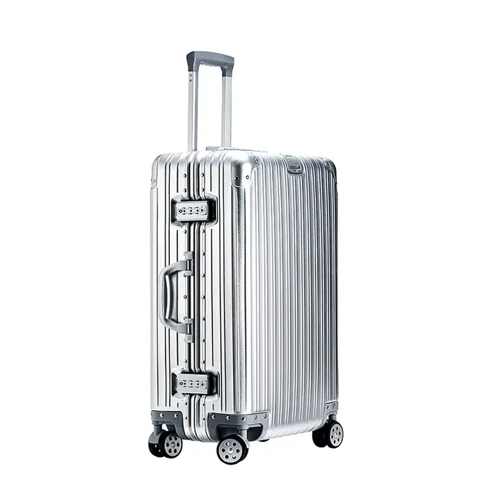 100% valise en aluminium bagage en métal 20 "22" 28 "30 pouces