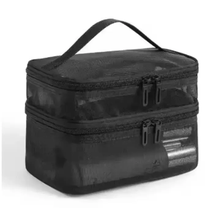 Sac de maquillage en maille double couche