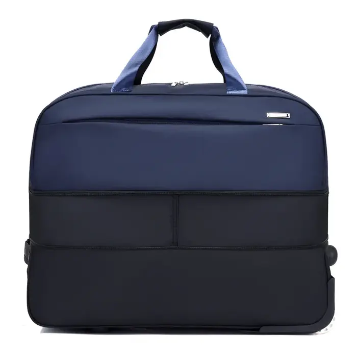 Valise de Voyage à Roulettes de Grande Capacité, Bagage à Roulettes Imperméable en Tissu Oxford, à D