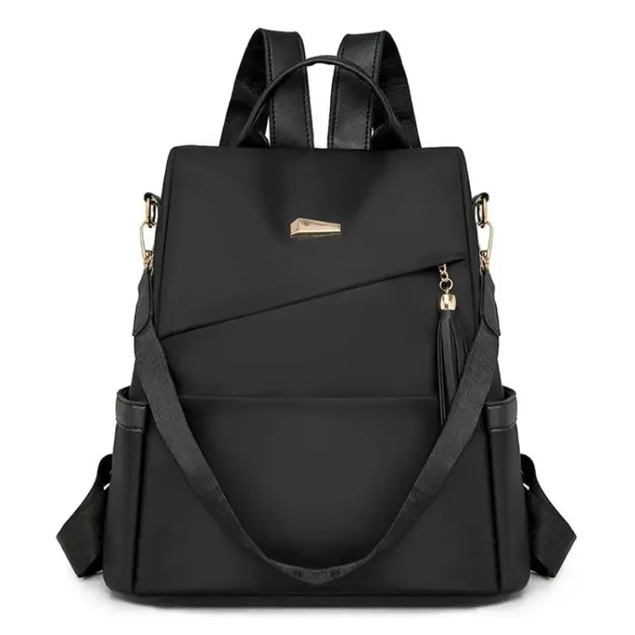 Sac à dos antivol en Nylon pour femmes, sac à bandoulière décoratif avec pompon, sac de voyage décon