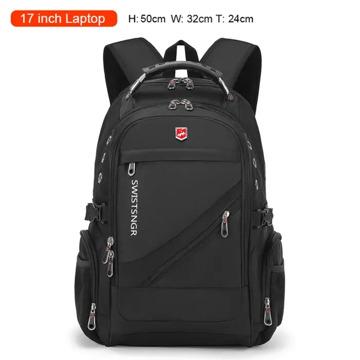 Sac à dos étanche Anti-vol pour hommes, sac multifonctionnel pour ordinateur portable de 17.3 pouces