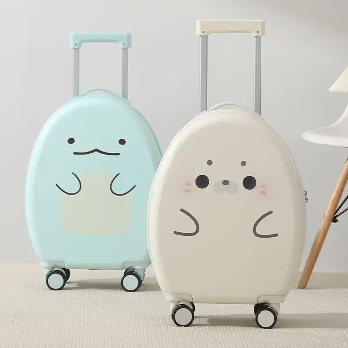 Bagage pour enfants mignon valise de cabine légère de 20 pouces chariot d'étudiant avec valise à serrure à combinaison avec roues silencieuses