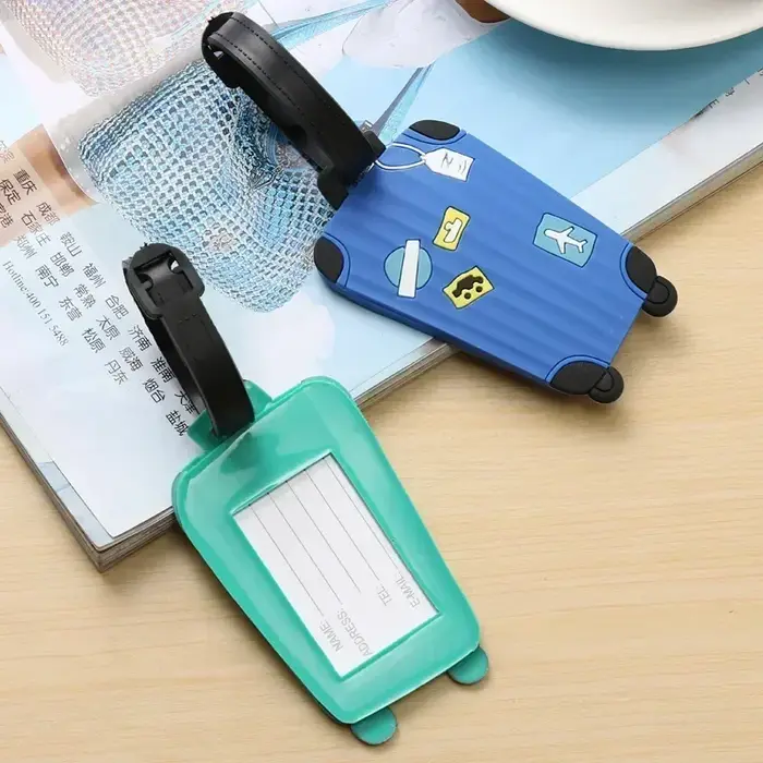 Étiquettes de bagage mignonnes en silicone
