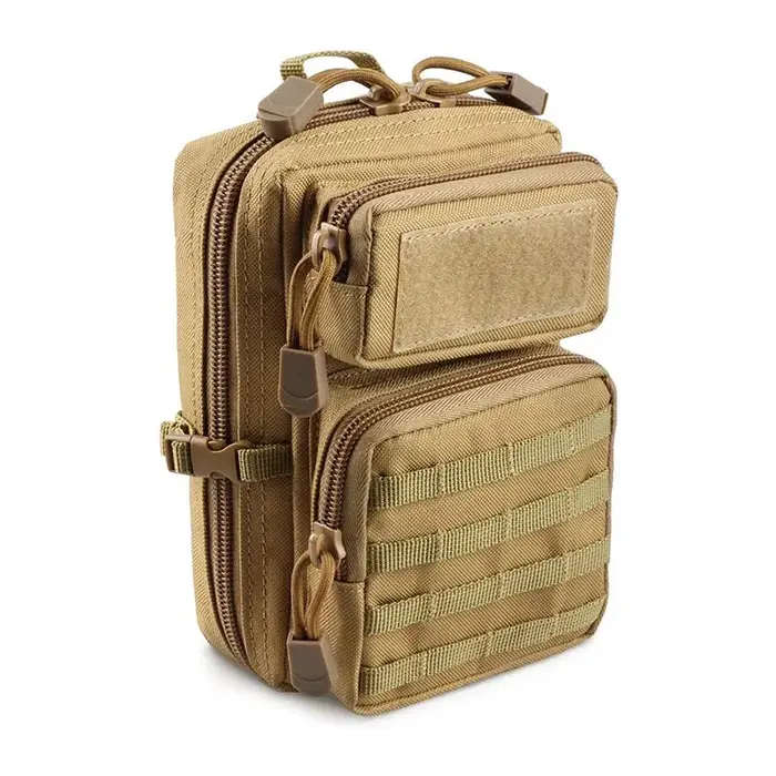 Sac de Voyage Tactique Multifonctionnel Molle, Sac Banane EDC pour Hanches et Taille, Portefeuille, 