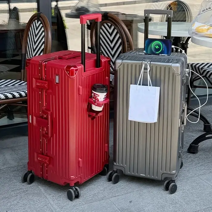 Valise multifonction cadre en aluminium grande capacité PC valises voyage 20/24/30/36 pouces