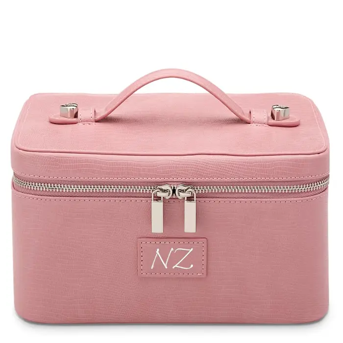 Trousse de toilette personnalisée avec nom et logo - Élégante trousse de maquillage de voyage avec c