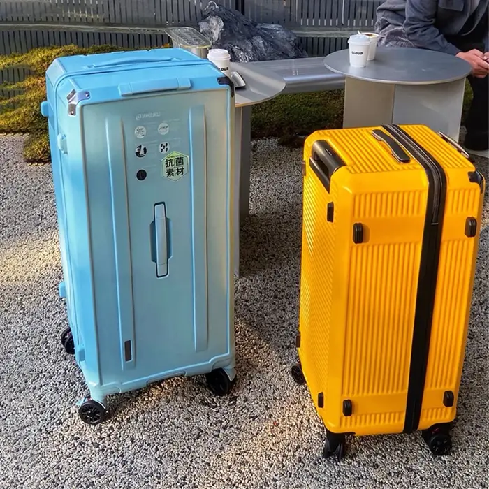 Valise de grande taille avec porte-bagages de frein à cinq roues