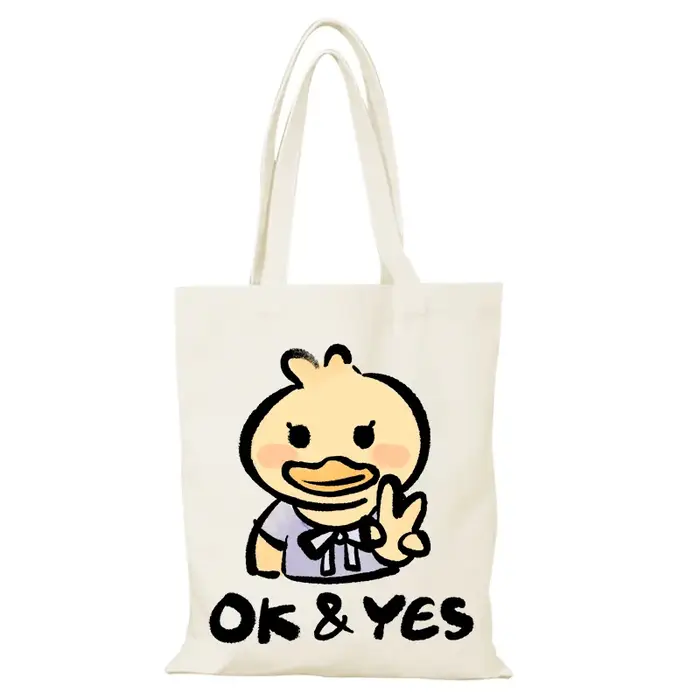 Sac fourre-tout en toile loisirs dessin animé mignon nouveaux sacs à main sac à provisions pliant sa