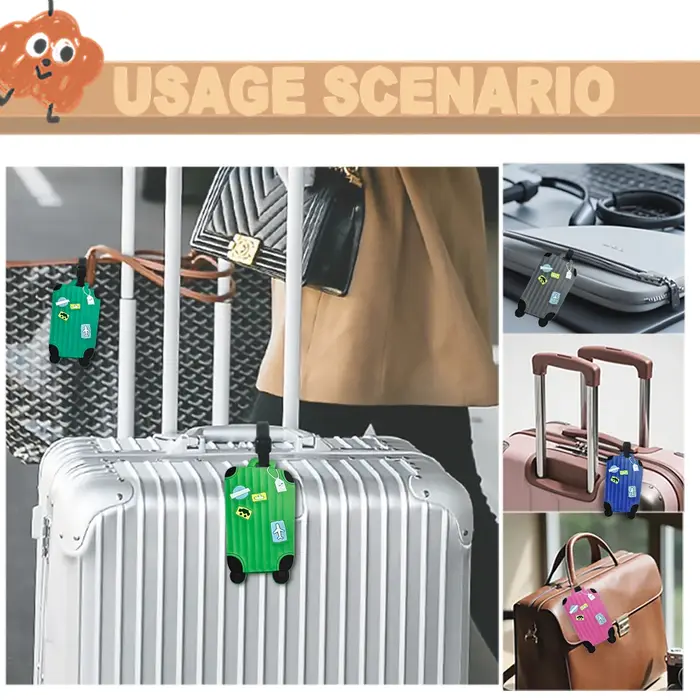 Étiquette de bagage anti-perte multifonctionnelle : durable