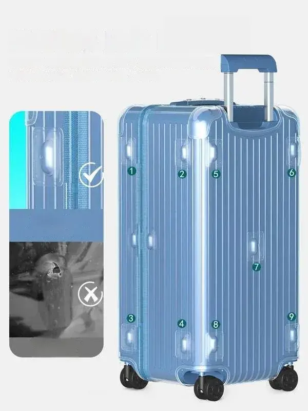 Housse transparente pour valise Rimowa Clear Protective Cover Essential Trunk Plus 33 pouces, housse de protection pour bagages Rimowa