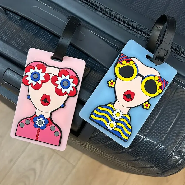 Nouveau Design créatif moderne déesse accessoires de voyage étiquettes de bagages valise mode silicone Portable