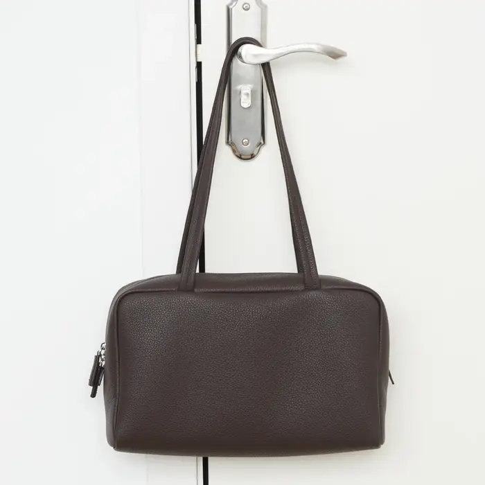 Sac à main en cuir d'agneau, sac bowling, sac à bandoulière, sac sous le bras, sac pour femme, sac e