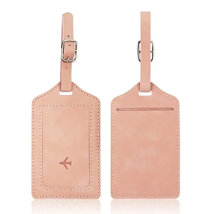 Étiquette de bagage en cuir de mode