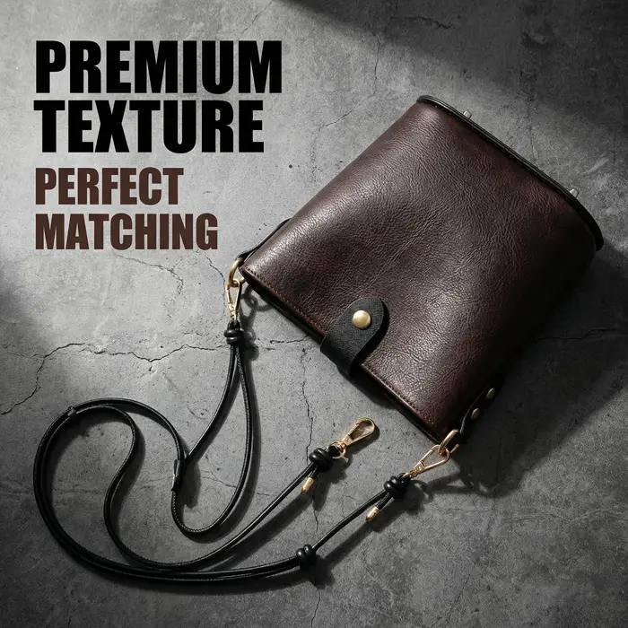 1 ensemble d'accessoires de bricolage pour sac en cuir PU multicolore à grain croisé