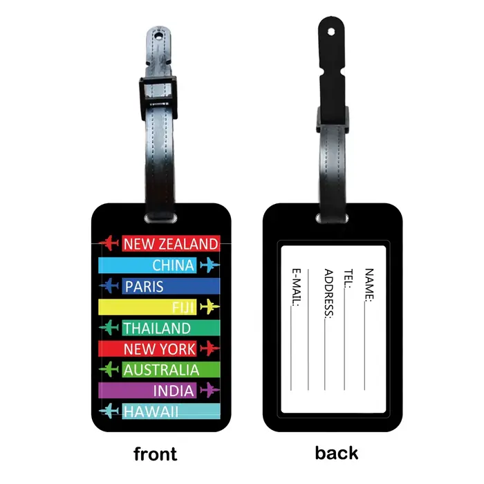 Étiquette de bagage créative