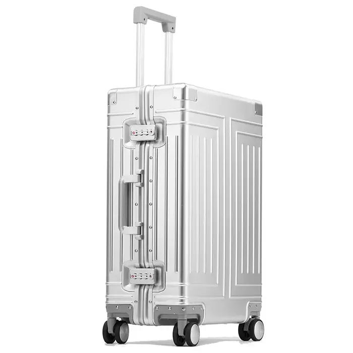Valise en aluminium de 20/24/26/28 pouces, valise à roulettes en alliage, grande capacité de 30 pouc