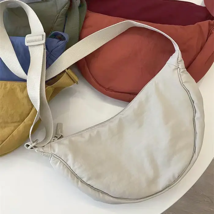 Sac à bandoulière Hobos en Nylon pour femmes, sac à boulettes de grande capacité, sacs demi-lune de 