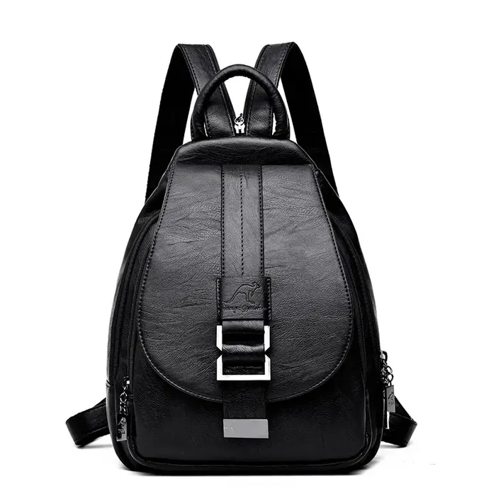 Mode en cuir souple femmes sac à dos de haute qualité Durable femme voyage sac à dos fermeture éclair bandoulière