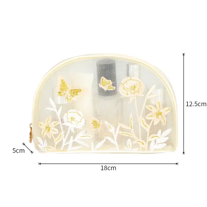 Nouvelle trousse de toilette portable grande capacité avec broderie filetée, magnifique sac de range