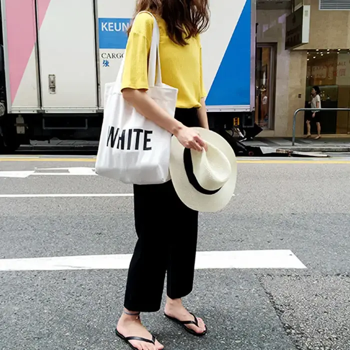 Sac à provisions en toile pour femme