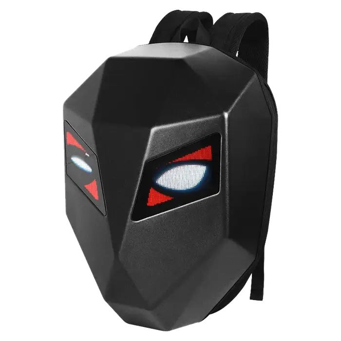 Sac polochon pour moto, sac à dos d'équitation, contrôle par application Bluetooth, motif yeux LED, 