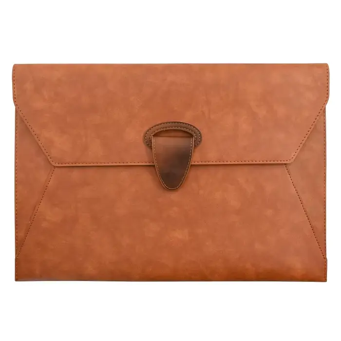 Organisateur de dossiers A4 marron Vintage, portefeuille semblable à une classeur avec fermeture à p