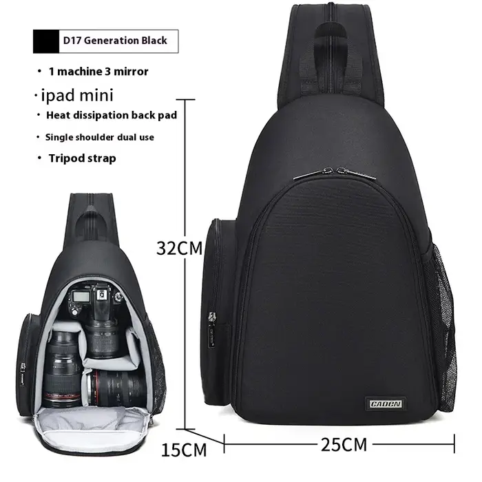 Sac à dos pour appareil photo reflex numérique CADeN pour Nikon, Sony, Canon, équipement photographi