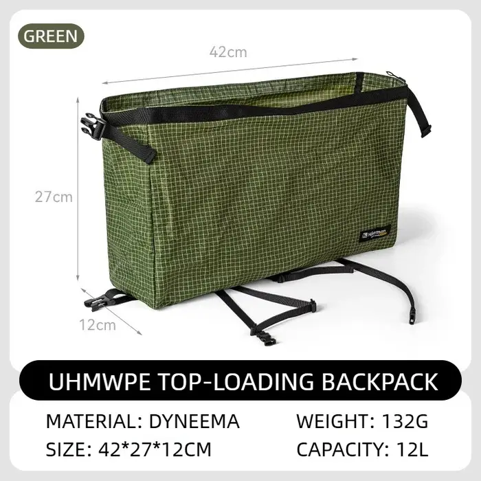 Sac à dos HIKEMAN ultraléger en Dyneema, pochette d'extension imperméable, sac de rangement externe 