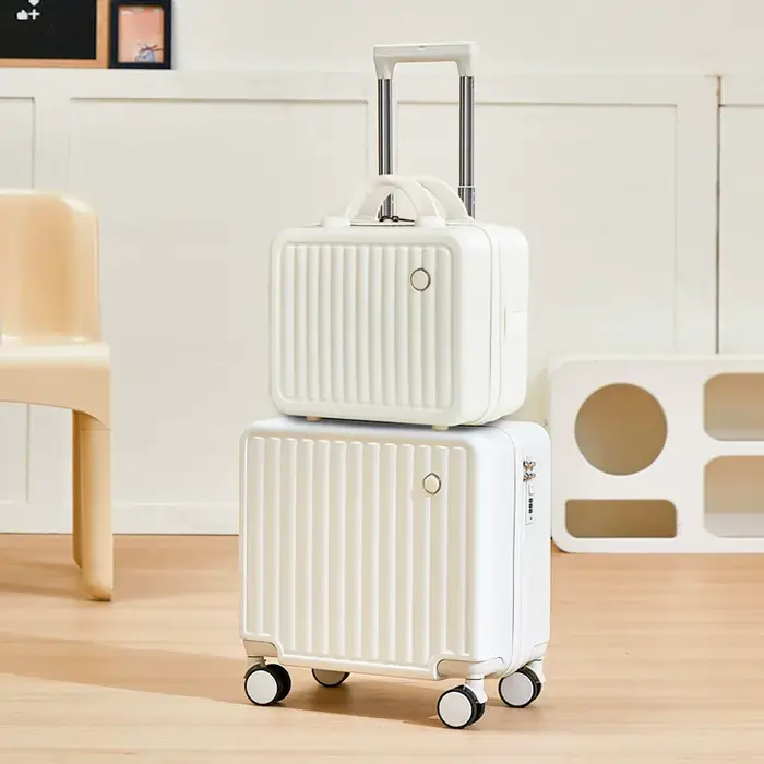 【Acheter 18 pouces prendre 1 14 pouces】COD valise légère bagage à main sac de voyage 360 ° Bagage
