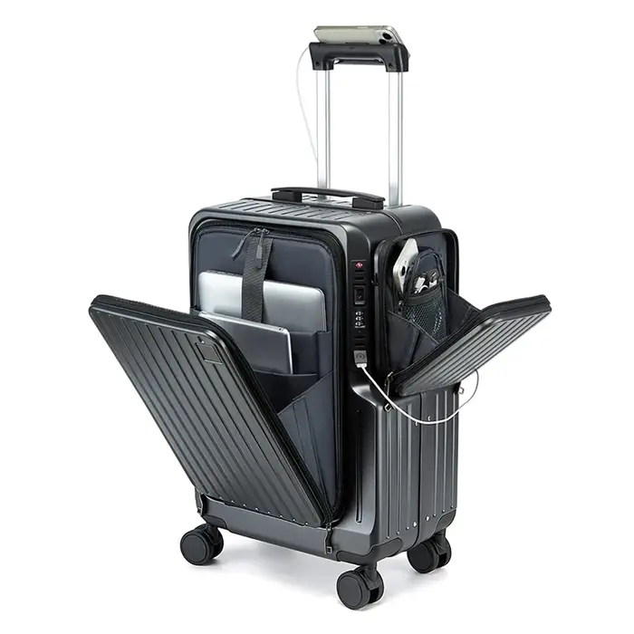 Valise à bagages à main à ouverture frontale