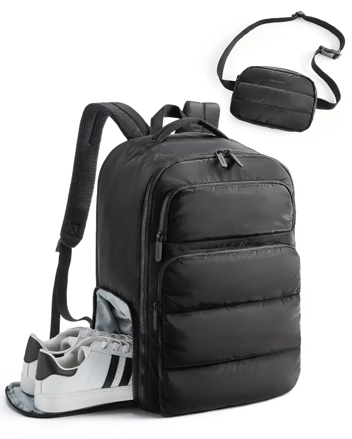 BAGSMART 35L sac à dos de voyage pour hommes 17.3 pouces sac à dos de transport approuvé au vol rési