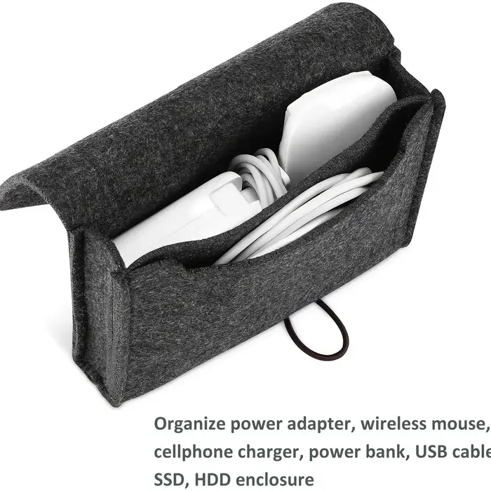 Organisateur d'accessoires électroniques portables en feutre