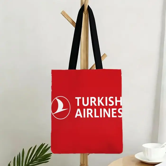 Sacs de rangement de la série Airline Turkish Airlines, sacs imprimés, sacs à bandoulière légers pour le shopping quotidien