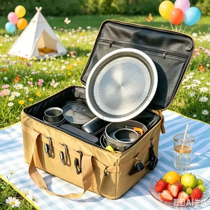 Sac de rangement tactique pliable kaki 30L