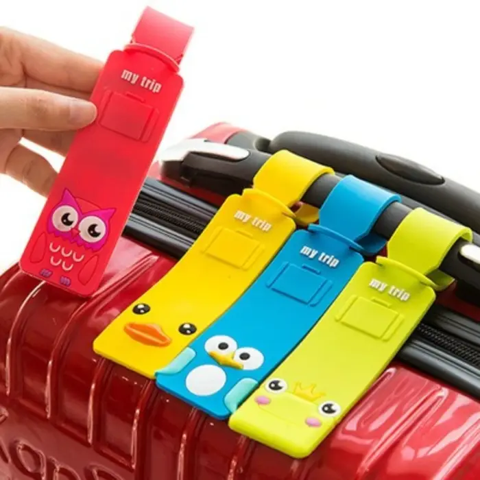 Étiquette de bagage en silicone créative et mignonne