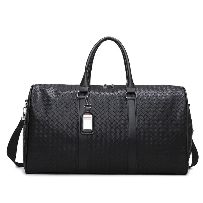 Sac de voyage de grande capacité, en cuir PU, conçu comme un sac à bandoulière simple/Double, sac de