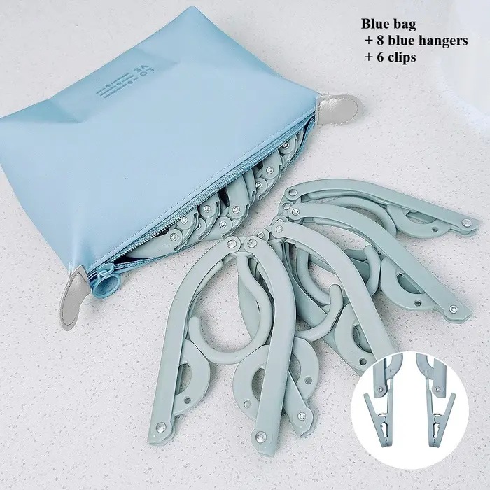 Cintre de voyage pliable dans un sac de rangement : un indispensable portable pour les hôtels, les v