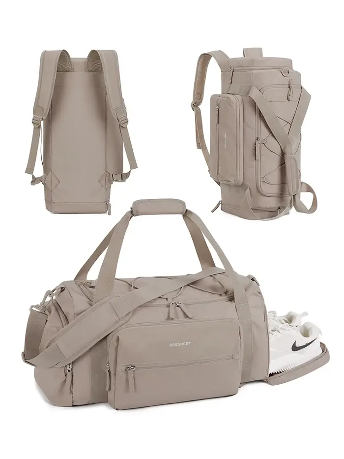 BAGSMART Sac de sport 4 en 1 pour femme et homme Sac de sport léger TSA avec compartiment à chaussur