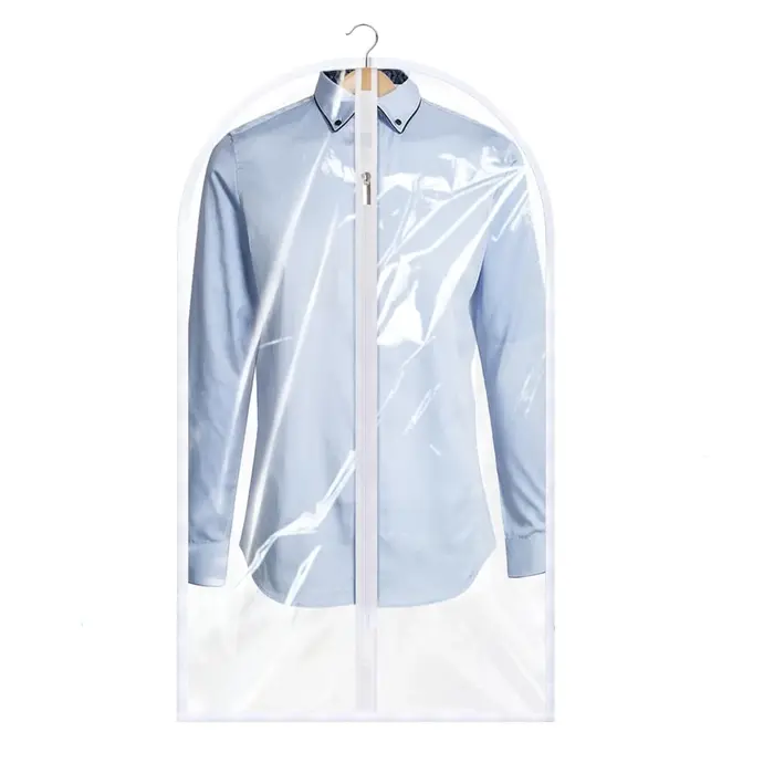 Sacs à vêtements transparents en plastique, 5/10 pièces, sac à vêtements anti-poussière avec fermetu