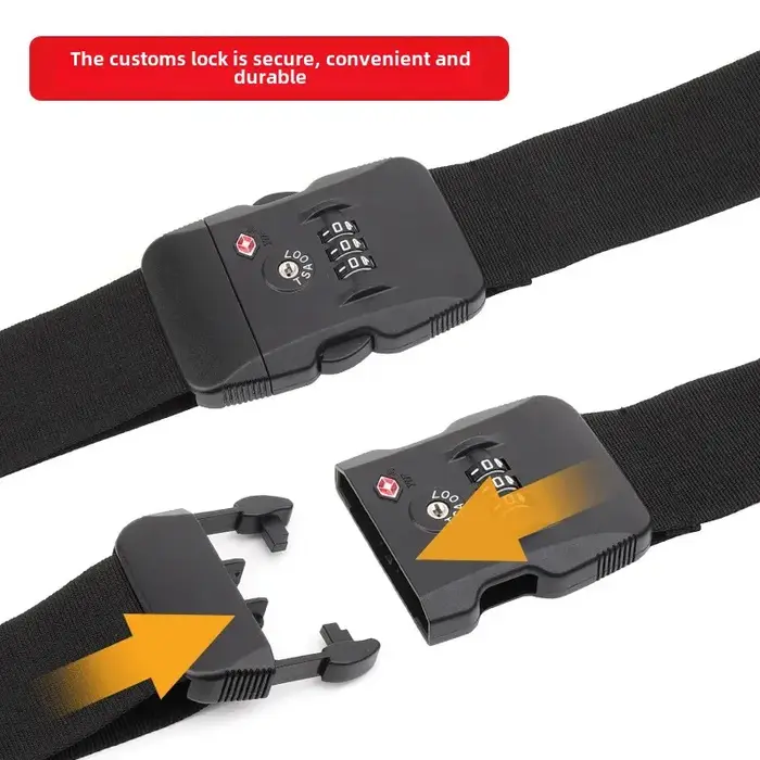 Cross Password Luggage Strap Travel Business Trip Carry-On Bag TSA Lock Check-In Baggage