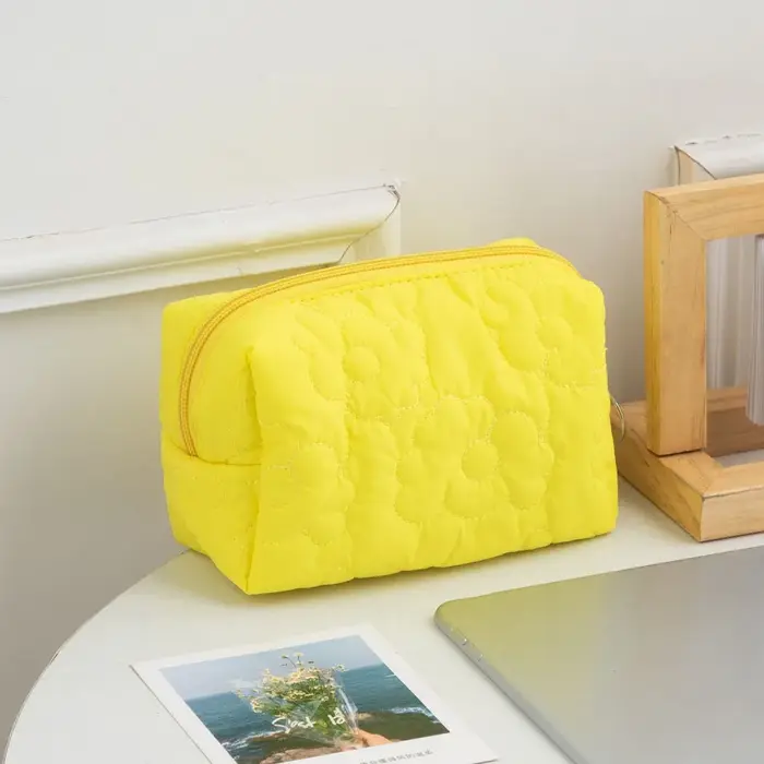 Trousse de maquillage de voyage souple de grande capacité pour femmes, sac de rangement de fleurs ma