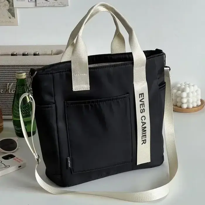 Nouveau Casual Fourre Tout Grande Capacité Sac À Bandoulière En Nylon Étanche Toile Sac À Main Simpl