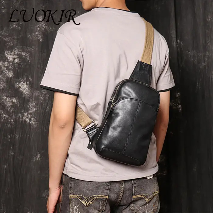 LUOKIR-Sac à Dos en Cuir group pour Homme et Femme, Petit Sac à Bandoulière en Peau de Vache de Gran