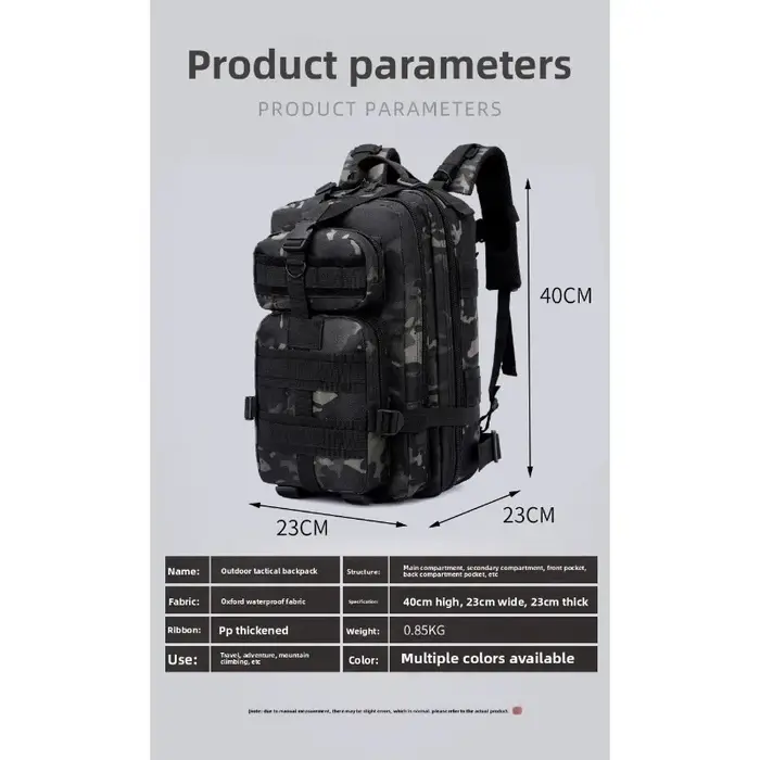 Sac de randonnée et de camping multifonctionnel