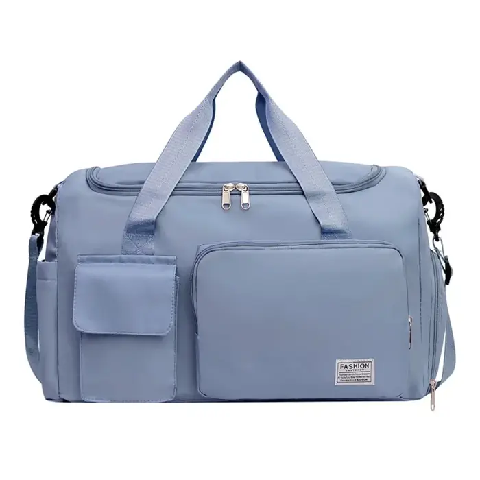 Sac de voyage Oxford pliable multifonctionnel en nylon, sac de sport multicouche avec compartiment à