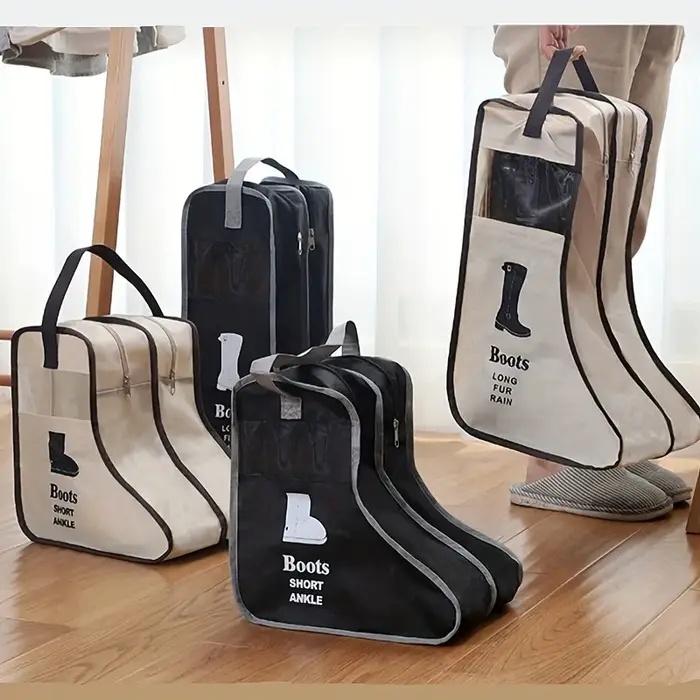 1 sac de rangement multifonctionnel pour bottes avec poignées