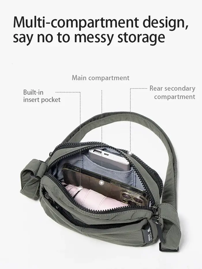 EPOL mode voyage sacs à bandoulière 2025 femme homme unisexe petit sac carré en Nylon imperméable Ou